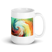 Abstract Hurricane Art Design White Glossy Coffee Mug