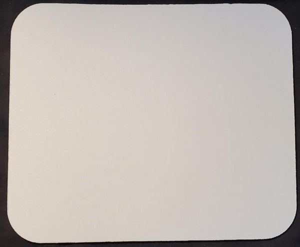 All White 7.75" x 9.25" x .25" Non Skid Washable Mouse Pad