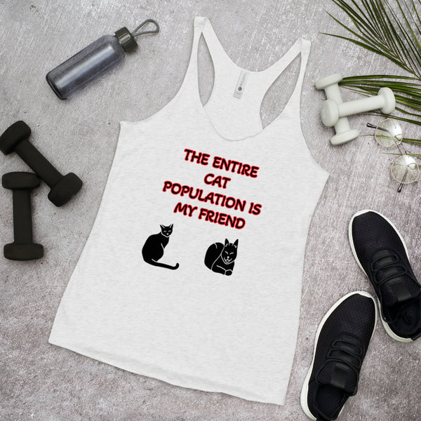 Women's Racerback Tank Top Cats are my Friend