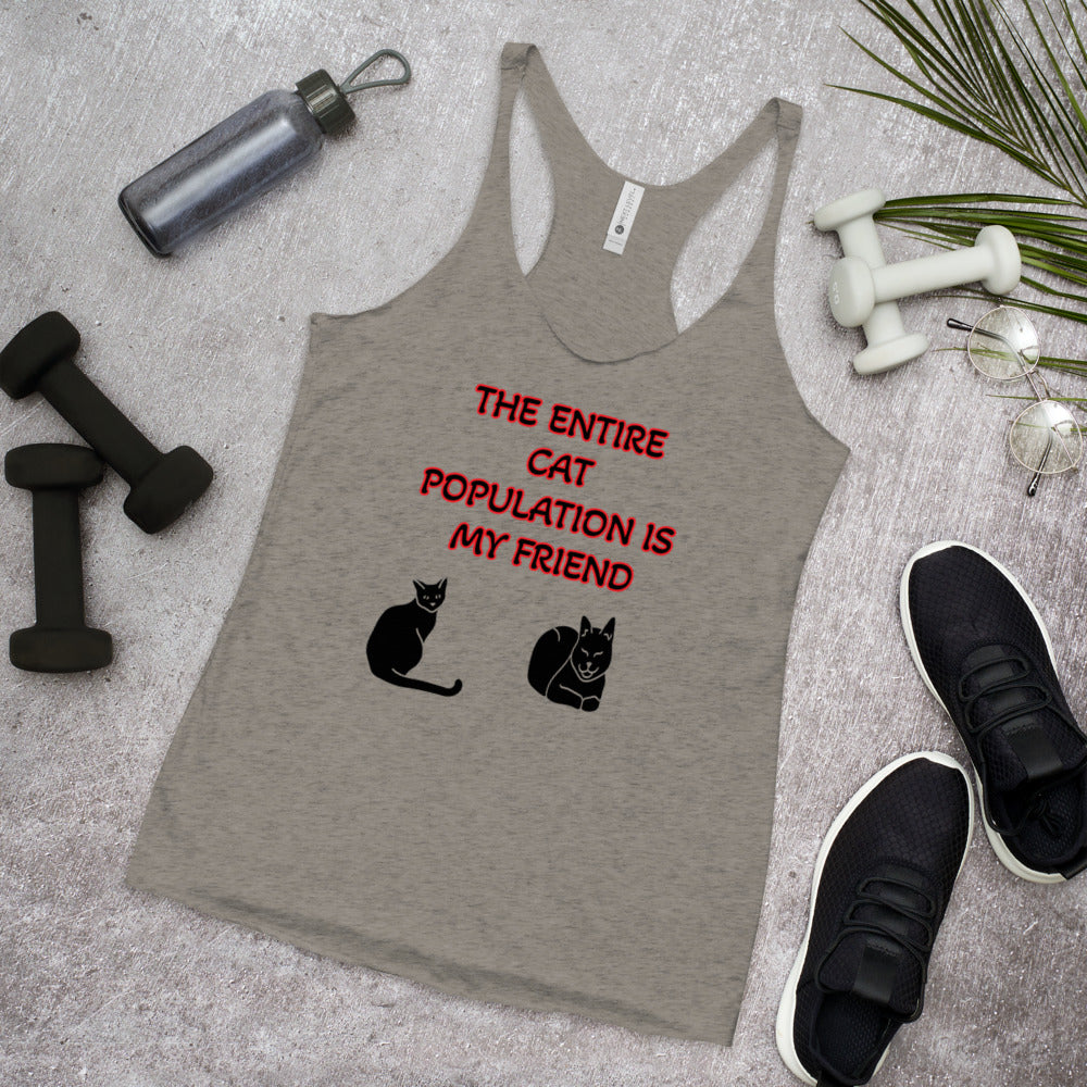 Women's Racerback Tank Top Cats are my Friend